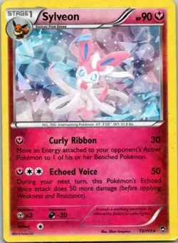 Sylveon 72/111 Pokemon Card TCG Cracked Ice Holo Rare NM/LP - Image 1