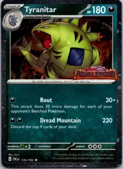 Tyranitar (Paldea Evolved Stamp) Promo Miscellaneous Cards & Products 135/193 NM - Image 1