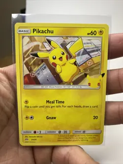 Pikachu 25/25 Non-Holo McDonalds 25th Anniversary Promo Pokemon TCG Card NM/MINT - Image 3