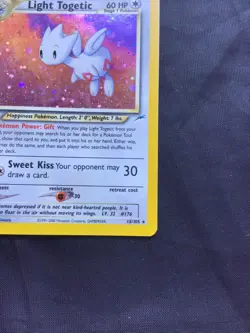 Pokemon Cards: Neo Destiny Rare Holo: Light Togetic 15/105 - Image 5