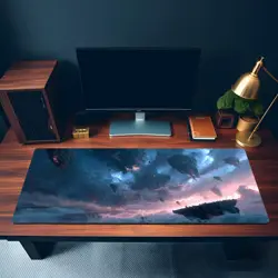 Shattered Floating Islands MTG Playmat - Glowing Fantasy Sky Game Mat - Image 3