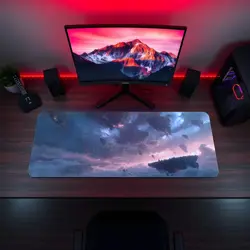 Shattered Floating Islands MTG Playmat - Glowing Fantasy Sky Game Mat - Image 5