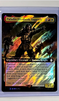 Magic The Gathering Fallout Extended Art Surge Foil Paladin Elizabeth Taggerdy - Image 1