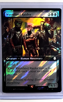 MTG Magic the Gathering PIP Fallout Extended Art Surge Foil 911 Wasteland Raider - Image 1