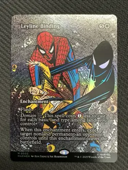 MTG Spider-Man Leyline Binding Borderless Foil English Mythic - Image 1