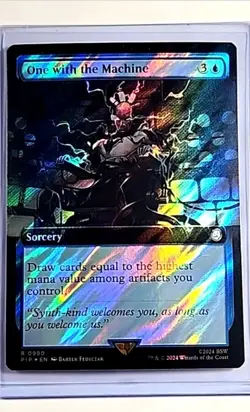 MTG Magic the Gathering PIP Fallout Extended Art Surge Foil One With The Machine - Image 1