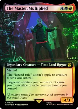MTG FOIL The Master, Multiplied Extended Art - Doctor Who Commander #429 - Image 1