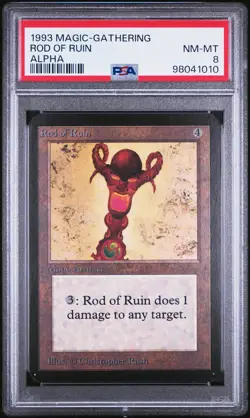 1993 MTG ALPHA ROD OF RUIN PSA 8 - Image 1