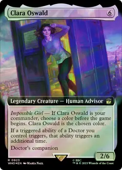 MTG FOIL Clara Oswald Extended Art Surge Foil - Doctor Who Commander #923 - Image 1
