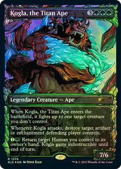 MTG FOIL Kogla, the Titan Ape Secret Lair Showcase Halo Foil - Secret Lair - Image 1