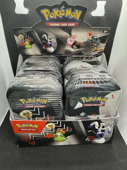 Pokemon TCG Black Bolt White Flare Mini Tin Display Box Unova Sealed x8 - Image 1