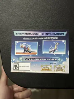 Pokemon Scarlet And Violet Serial Codes Shiny Koraidon or Miraidon UNSCRATCHED! - Image 1