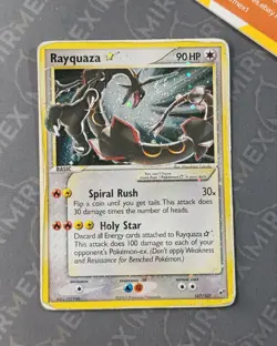 Pokemon Rayquaza Gold Star 107/107 Ex Deoxys English Holo - Image 2