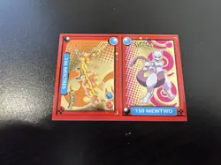 Pokemon TCG Gold Foil Mewtwo / Moltres Pokedex Super Sticker EF #146 / #150 Peru - Image 1