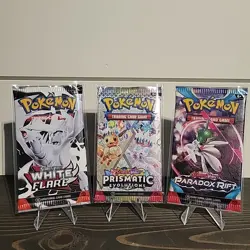 Pokemon Booster Packs! 💎SEALED💎 Prismatic Evolutions/White Flare/Paradox Rift - Image 1