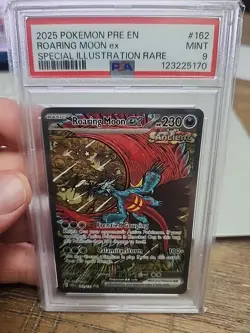 Pokemon 2025 Pre-Special Illustration Rare Card #162 Roaring Moon EX PSA 9 - Image 1