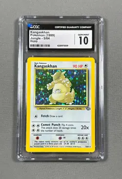 1999 Pokemon Kangaskhan Holo Graded Gem Mint 10 by CGC, Card #5/64 - Image 1