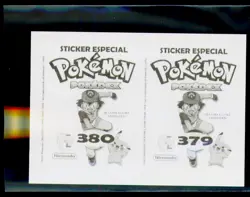 LATIAS/REGISTEEL Pokemon Pokedex Sticker EF #379/380 2022 PERU Gold Holo Foil! - Image 2