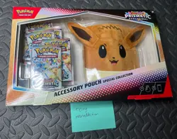 Pokemon Prismatic Evolutions Accessory Pouch Special Eevee Collection Scarlet - Image 1