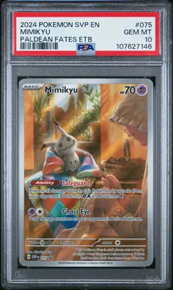2024 POKEMON SVP EN-SV BLACK STAR PROMO #075 MIMIKYU PSA 10 - Image 1