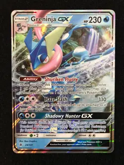 Pokemon TCG Greninja GX Forbidden Light Holo Rare 24/131 NM-MINT Condition - Image 1