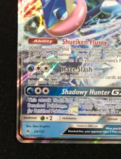Pokemon TCG Greninja GX Forbidden Light Holo Rare 24/131 NM-MINT Condition - Image 5