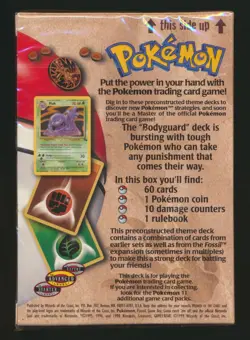 1999 Pokemon Fossil Bodyguard Theme Deck Vintage FACTORY SEALED!! - Image 2