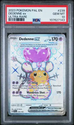 2023 POKEMON PAL EN-PALDEA EVOLVED ULTRA RARE #239 DEDENNE EX PSA 10 - Image 1