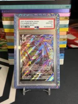 POKEMON 2021 Evolving Skies UMBREON VMAX #095 PSA 10 Gem Mint RARE HardGuard - Image 1