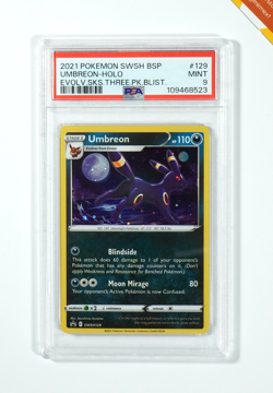 Pokemon PSA 9 Umbreon #129 Holo Evolving Skies Three Promo 2021 English - Image 1