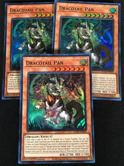 Yugioh Dracotail Pan JUSH-EN003 1st Super x3 (NM) - Image 1