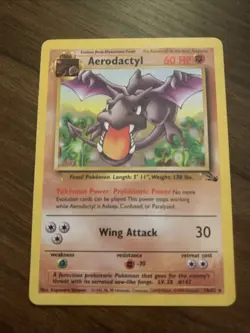 Pokemon TCG Aerodactyl Fossil, Unlimited Rare Card 16/62 - Image 1