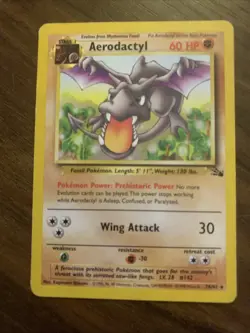Pokemon TCG Aerodactyl Fossil, Unlimited Rare Card 16/62 - Image 3