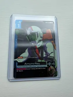 Gundam Card Game Foil Amuro Ray ST01-010 C+ Alt Art - Image 1