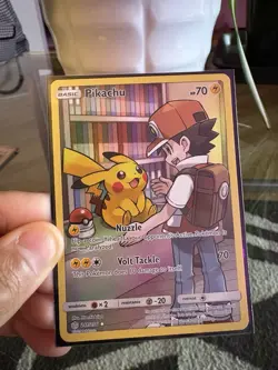 Pokemon Pikachu TCG Sun & Moon Cosmic Eclipse Card 241/236 Secret Rare Holo - Image 2