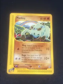 NM Mankey Reg. Non-Holo 92/147 Aquapolis Pokemon Card - Image 1
