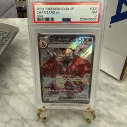PSA 7 Charizard EX SSR 331/190 Japanese Shiny Treasure SV4a 2023 Pokemon Card - Image 2