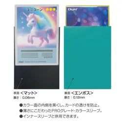 Nakabayashi Trading Card Sleeves Regular Size Double Layer Color/Embossed Mat 80 - Image 2