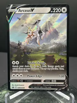Pokemon TCG Arceus v SWSH204 Sword & Shield Promo Card Near Mint Condition - Image 1
