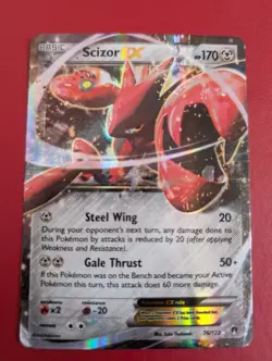 Scizor EX 76/122 Breakpoint Holo Pokemon Card Excellent Condition - Image 1