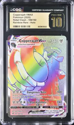 CGC 10 PRISTINE Copperajah VMAX 199/192 Rebel Clash Secret Rare Pokemon Card - Image 1