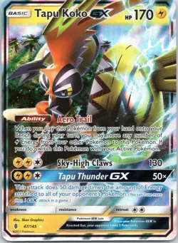 Tapu Koko GX - 47/145 - Ultra Rare - Guardians Rising - Pokemon Card - Image 1