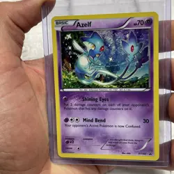 Pokemon TCG Azelf XY142 XY Black Star Promo Cosmos Holo Card LP+ Nintendo 2016 - Image 1