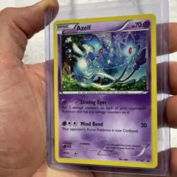 Pokemon TCG Azelf XY142 XY Black Star Promo Cosmos Holo Card LP+ Nintendo 2016 - Image 2