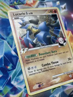 Pokemon TCG Lucario Rising Rivals Holo Rare Card 8/111 LP - Image 5