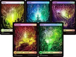 Foil Land Set (Full Art) [Duskmourn: House of Horror] MTG - Image 1