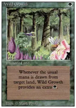Wild Growth - Medium Play MTG Revised - Image 1