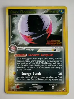 HP - Pokemon Stamped Reverse Holo Dark Electrode 4/109 - Team Rocket Returns - Image 1