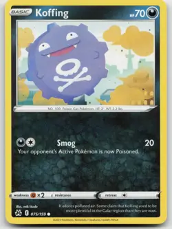 Pokemon Koffing Common Crown Zenith 075/159 LP - Image 1
