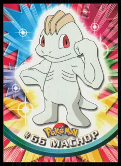 1999 Topps Pokemon TV Animation Series 1 Machop Green Logo #66 - Image 1